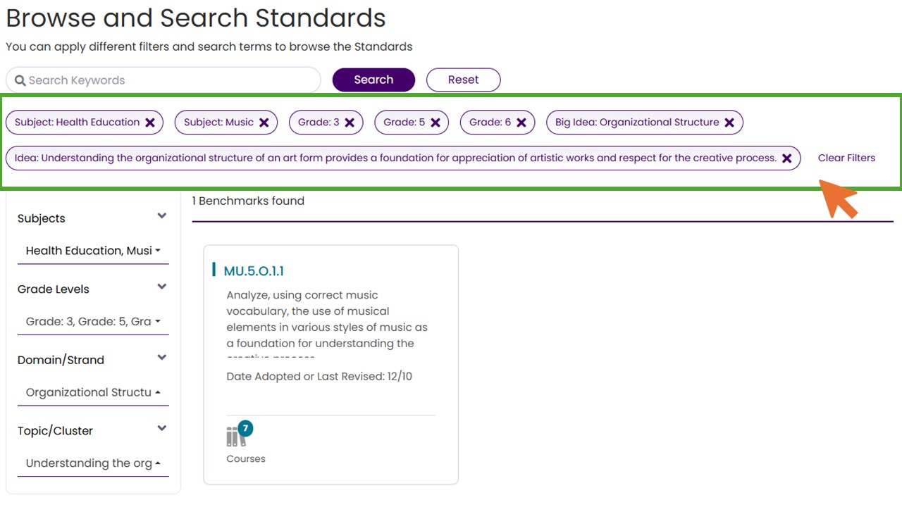 Browse and Search Standards - filters.JPG