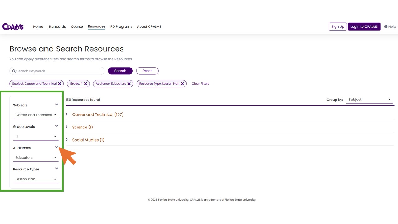 Browse and Search Resources - dropdowns.JPG